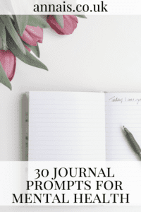 journal writing prompts for mental health 