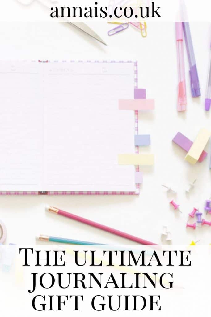 pastel coloured journaling supplies for journal gift ideas