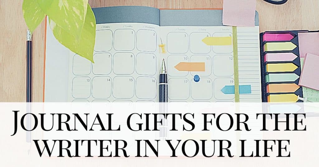 picture showing a planner, pens and other journal gift ideas