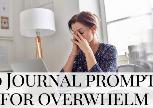 woman looking overwhelmed - journal prompts for feeling overwhelmed