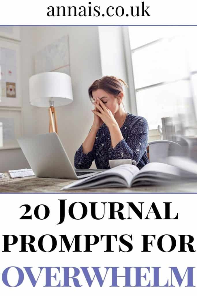 woman looking overwhelmed - journal prompts for feeling overwhelmed