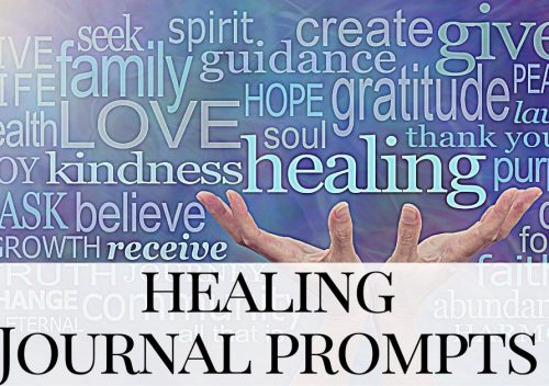 the word healing on purple background - healing journal prompts