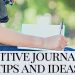 woman sitting wring in a notebook - intuitive journaling