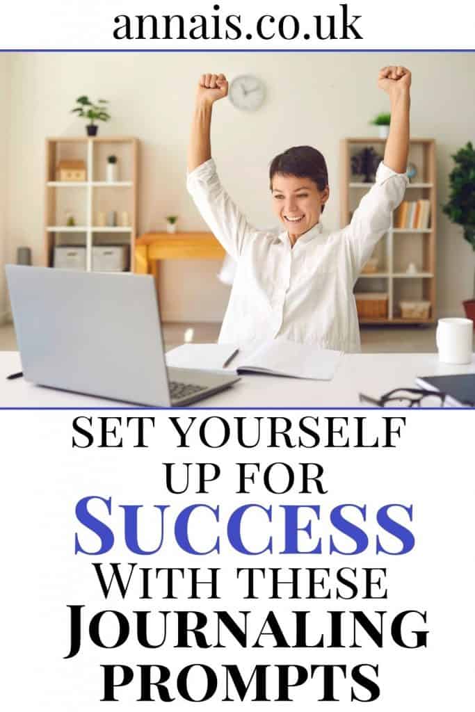woman cheering-journal prompts for success