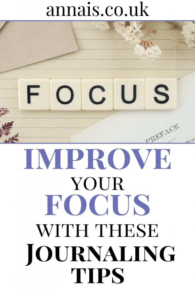 the word focus on a cream background - journaling for focus
