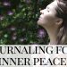woman looking peaceful - journaling for inner peace