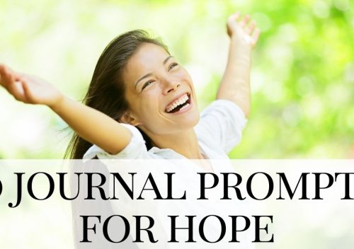 journal prompts for hope woman looks happy and hopeful