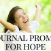 journal prompts for hope woman looks happy and hopeful