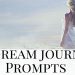 woman standing among clouds. dream journal prompts