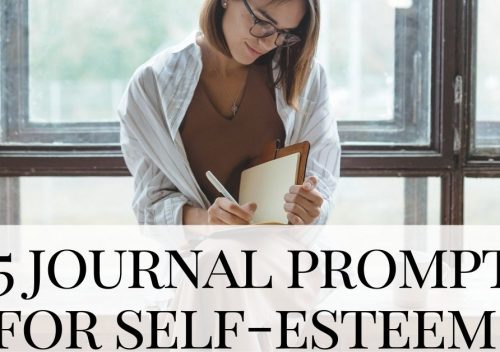 woman writing in journal - Journal Prompts for Self-Esteem