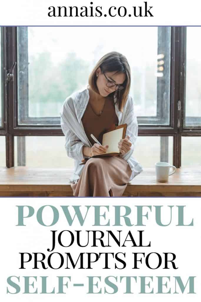woman writing in journal - Journal Prompts for Self-Esteem