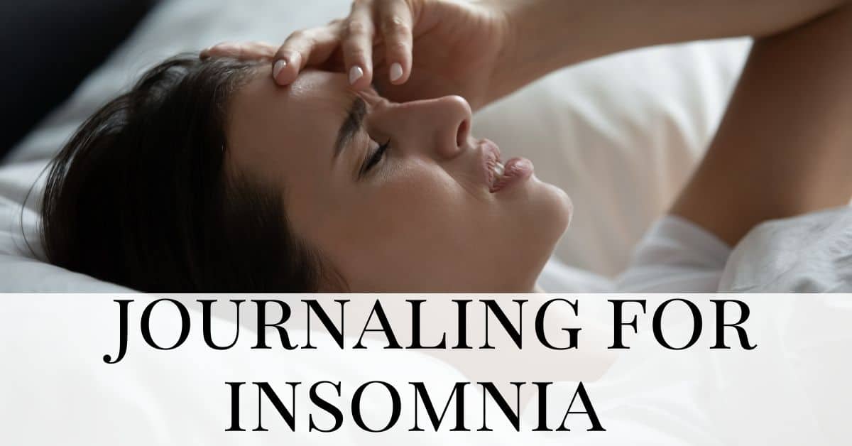 woman lying in bed - Journaling for Insomnia, journaling for better sleep, journaling before bed