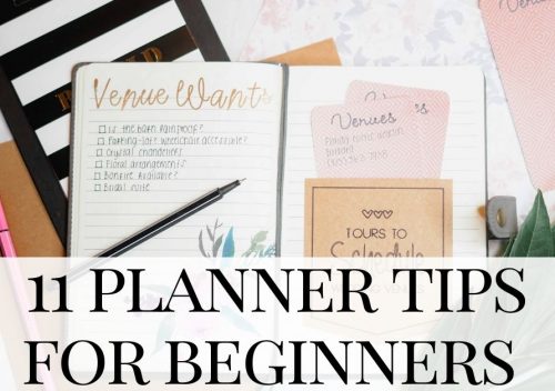 planning supplies - planner tips for beginners