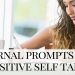 woman writing in journal - Journal Prompts for Positive Self Talk