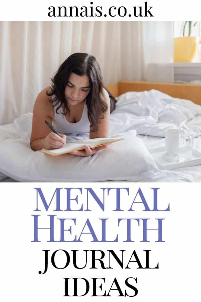 Mental Health Journal Ideas - woman writing in journal