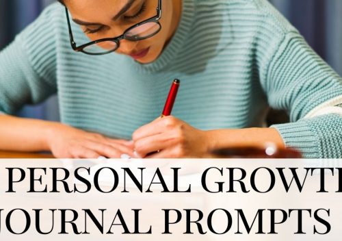 woman writing Personal Growth Journal Prompts