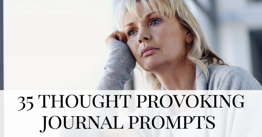 woman looking thoughtful - Thought Provoking Journal Prompts