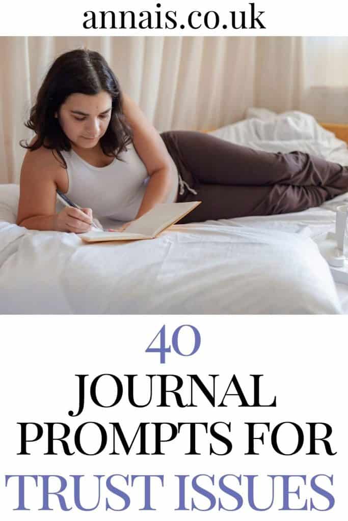 woman writing Journal Prompts for Trust Issues