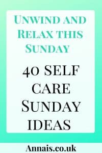 self care sunday ideas